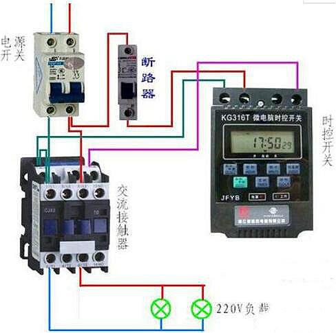 220V接觸器實(shí)物接線圖,接觸器