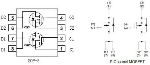 PFC電路碳化硅二極管，KIA4953,-5.3A/-30V