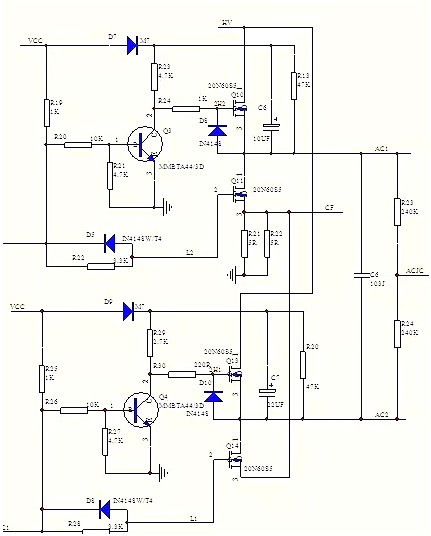 逆變器原理電路,12V直流變成220V交流電